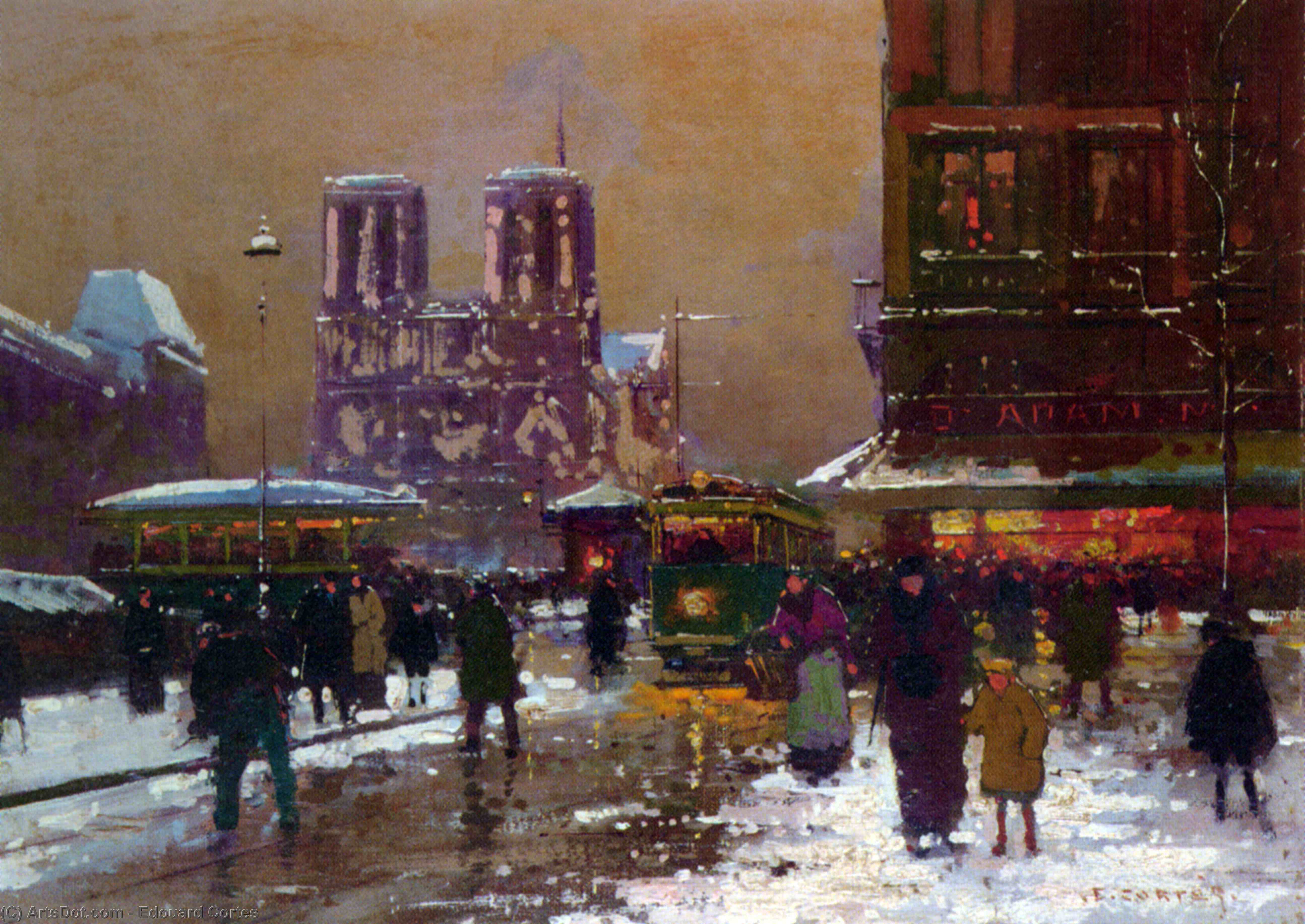 Notre Dame, St. Michael, Under The Snow — Edouard Cortès