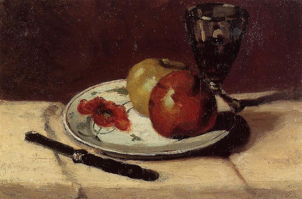 Still Life Apples And A Glass — セザンヌ