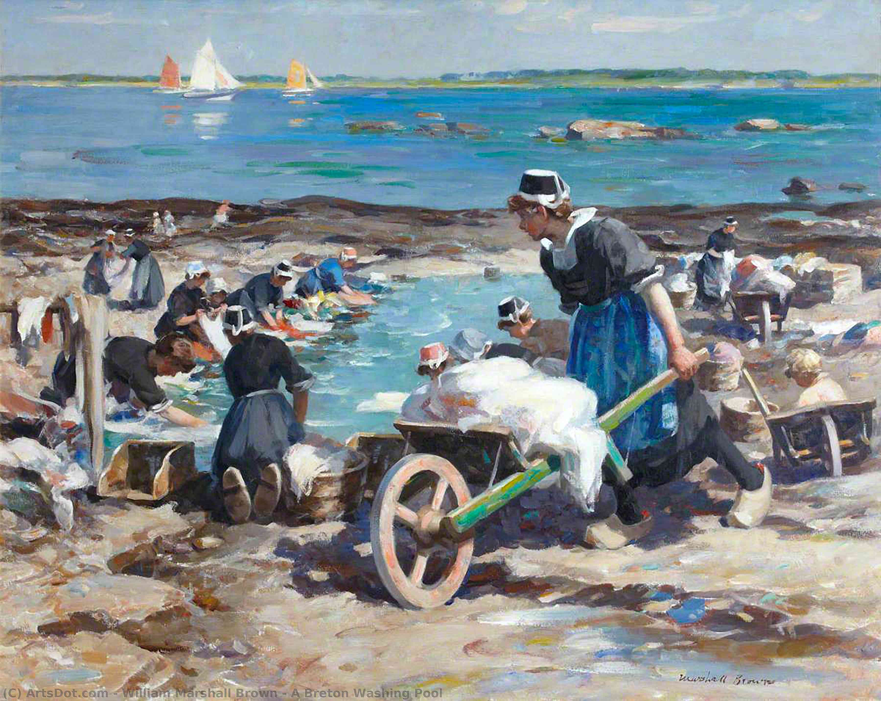 A Breton Washing Pool — William Marshall Brown