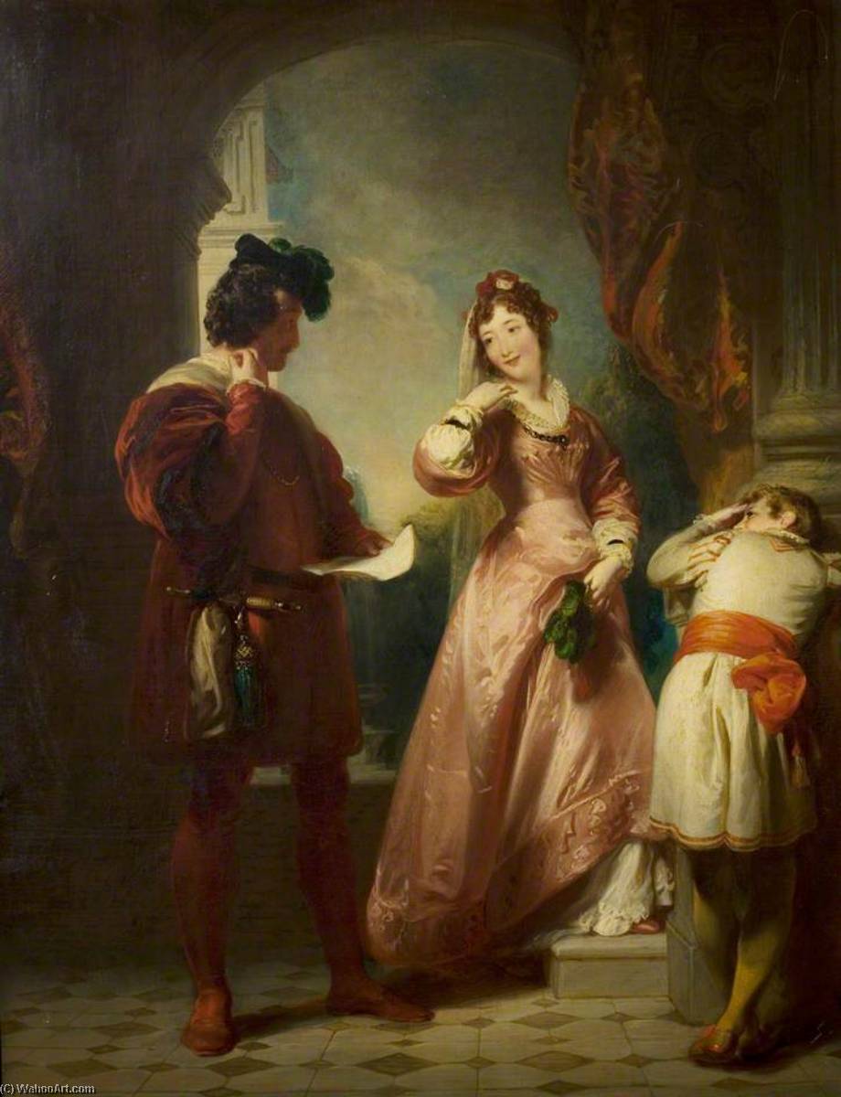 'the Two Gentlemen Of Verona', Act Ii, Scene 1, Milan, The Duke's Palace Valentine, Speed And Silvia — Sir Thomas Francis Dicksee