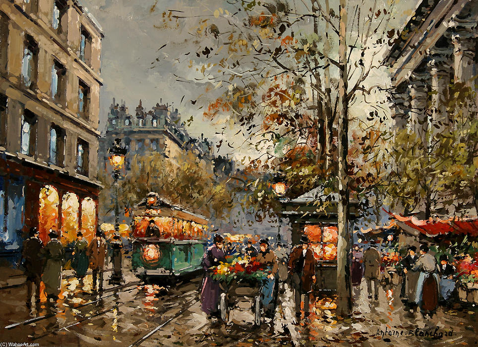 Place De La Madeleine, Marche Aux Fleurs — Antoine Blanchard (marcel Masson)