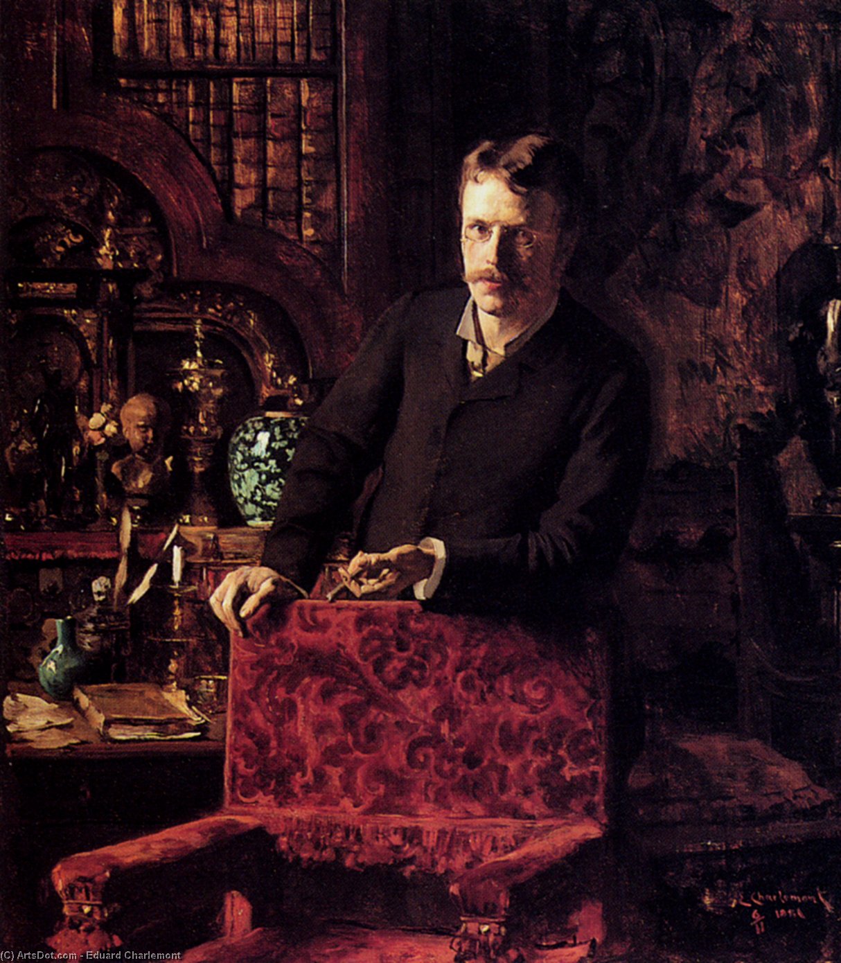 A Gentleman In An Interior — Eduard Charlemont