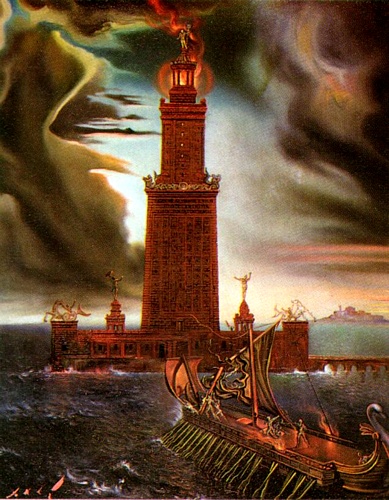 The Lighthouse At Alexandria, 1954 — Salvador Dalí