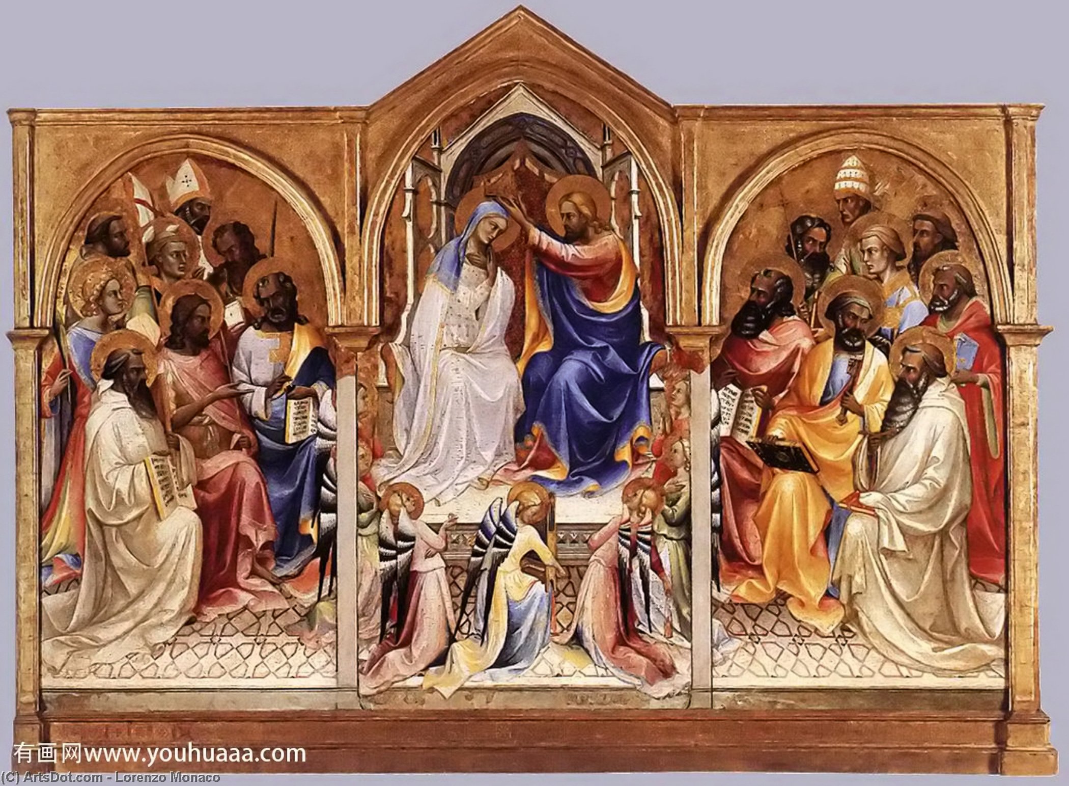 Coronation Of The Virgin And Adoring Saints — Lorenzo Monaco