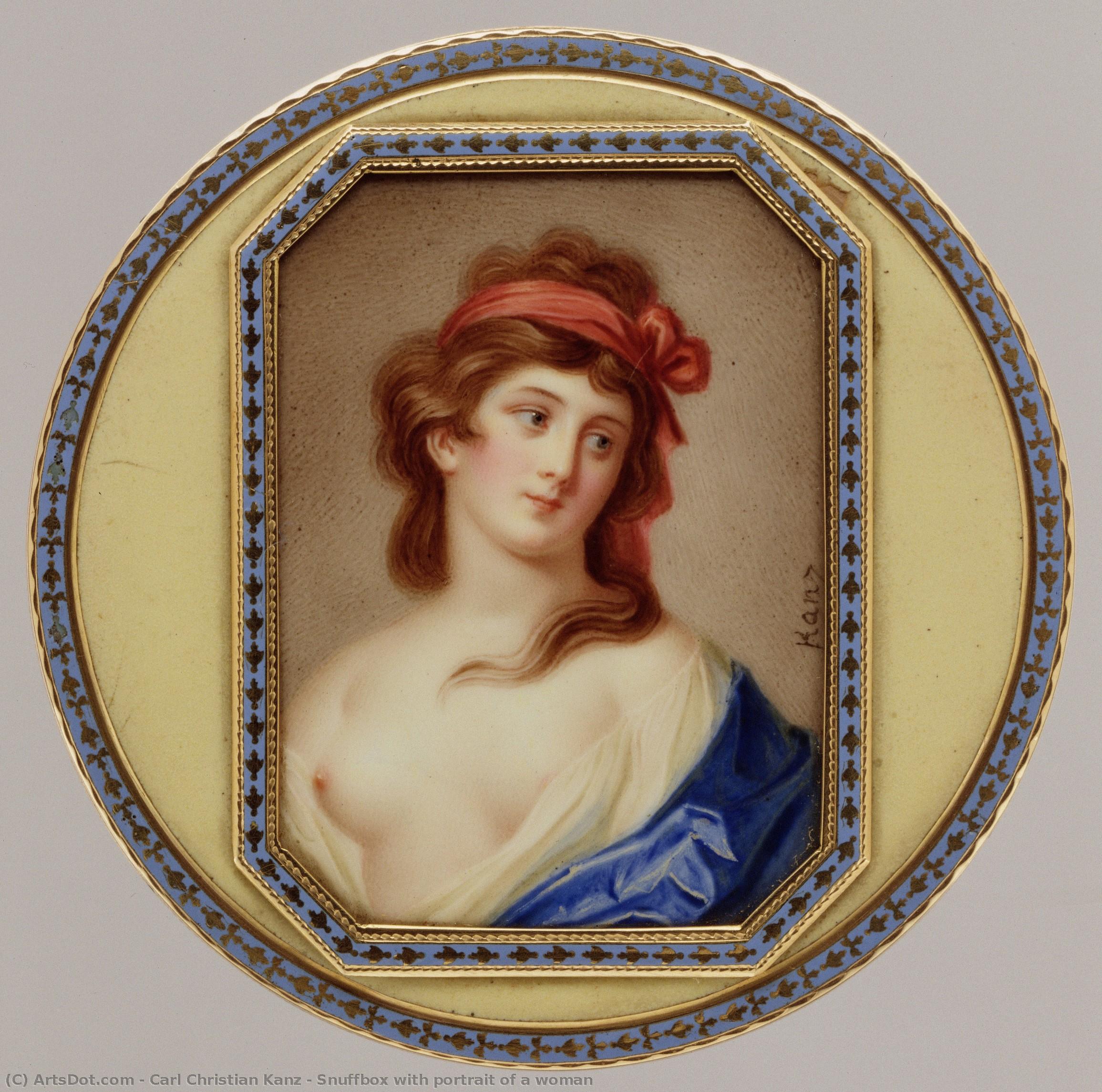 Snuffbox With Portrait Of A Woman — Carl Christian Kanz