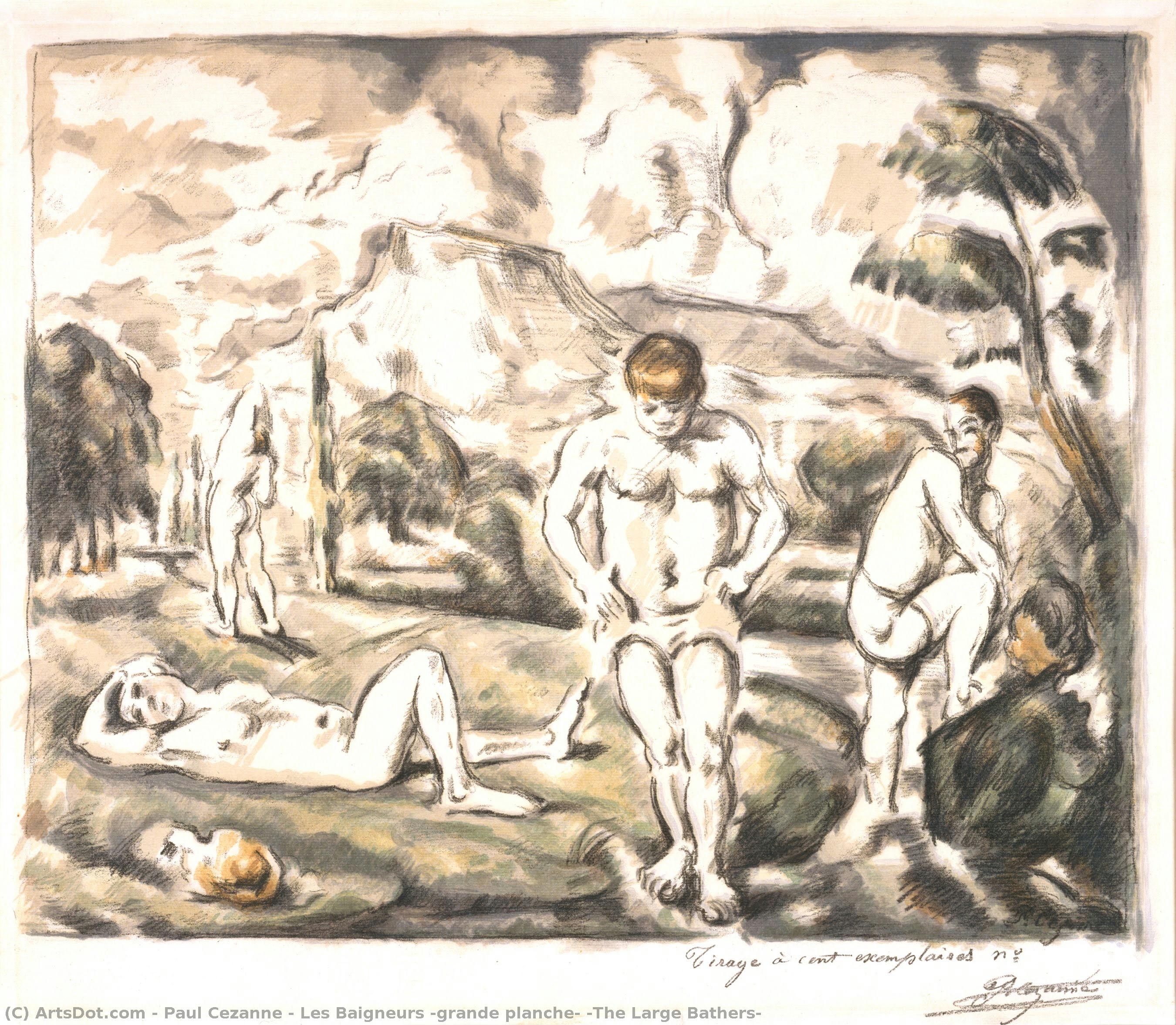 Les Baigneurs (grande Planche) [the Large Bathers] — Paul Cézanne