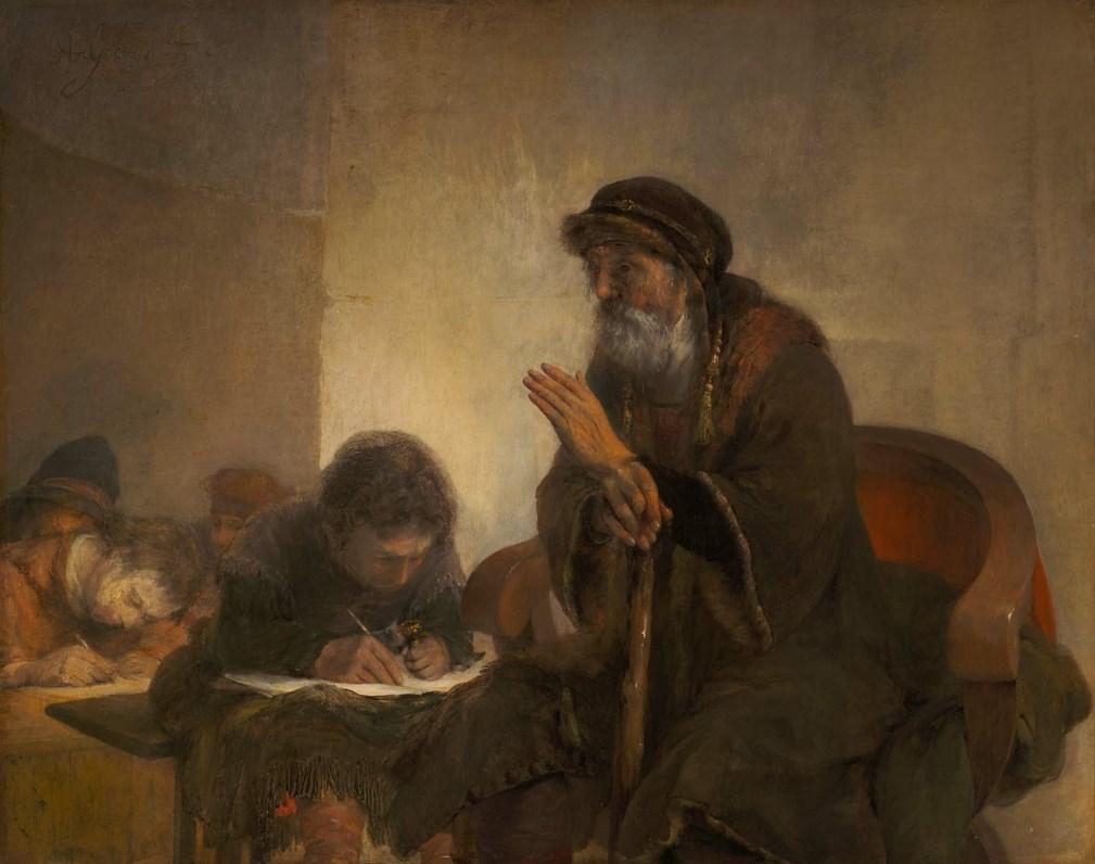 Homer Dictating To Scribes — Aert De Gelder