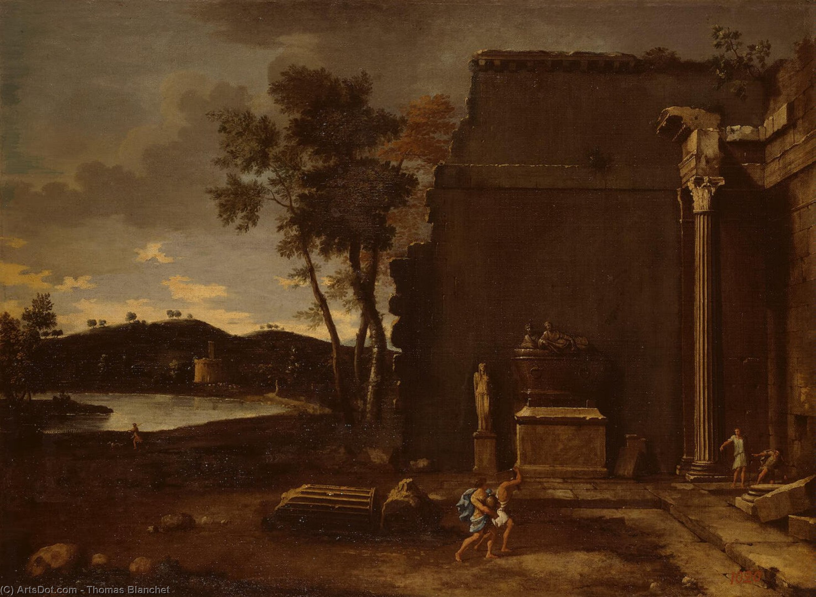 Landscape With Sarcophagus — Thomas Blanchet