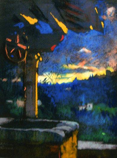 By The Well, Florence, (painting) — Julius Rolshoven