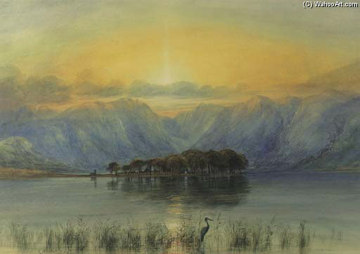Gougane Barra With The Hermitage Of St Finbarr, County Cork — Andrew Nicholl