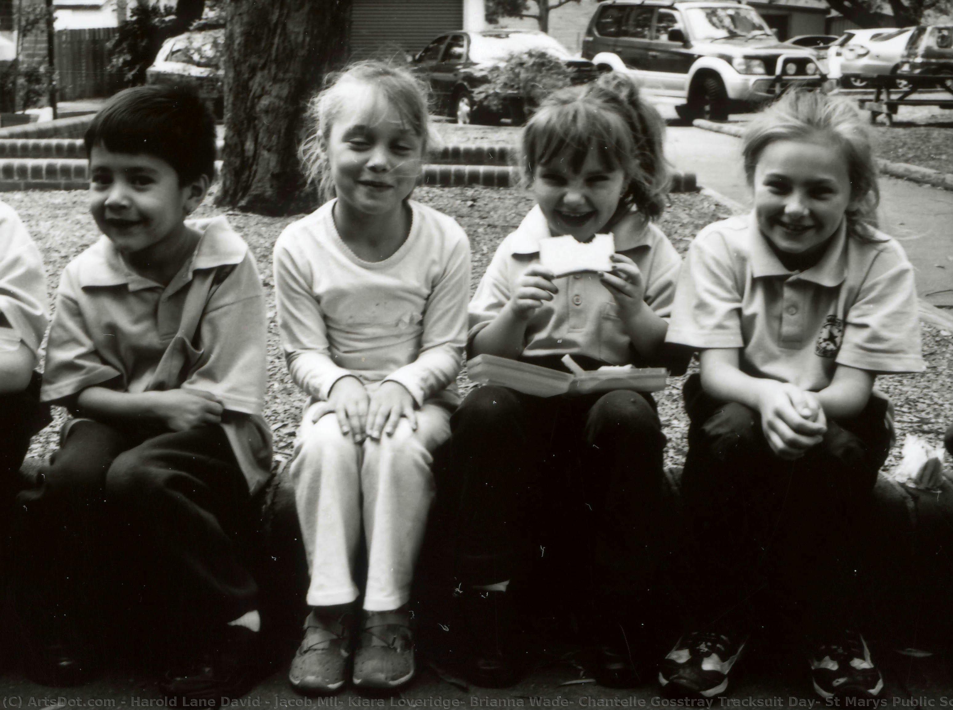 Jacob Mil, Kiara Loveridge, Brianna Wade, Chantelle Gosstray Tracksuit Day, St Marys Public School (tracksuits Of St Marys Series) — Harold Lane David