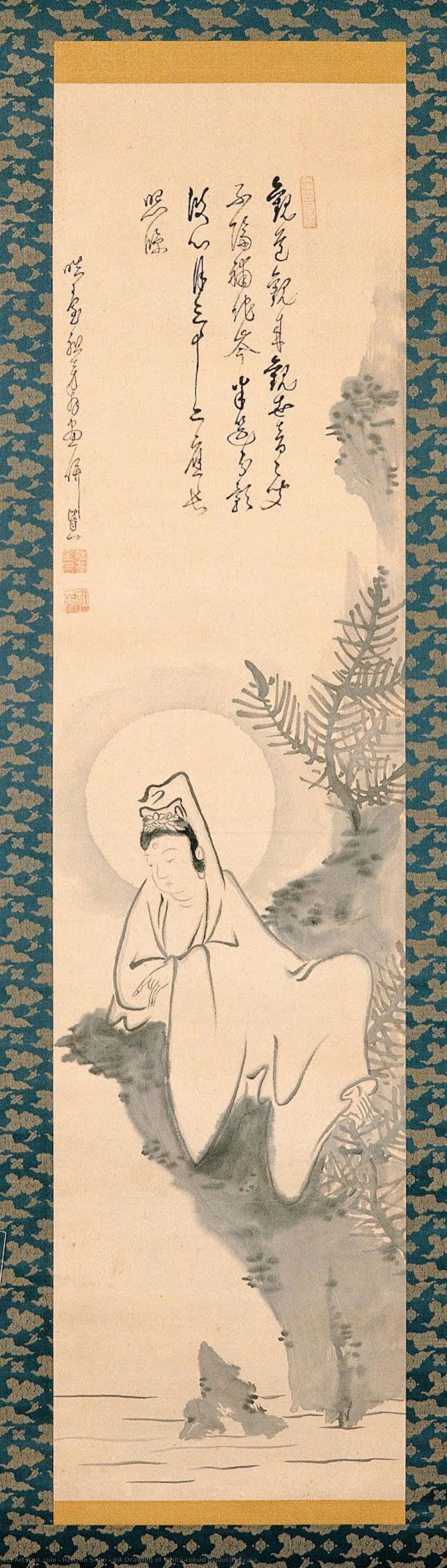 Ink Drawing Of White-robed Avalokiteśvara. — Renzan Sohō