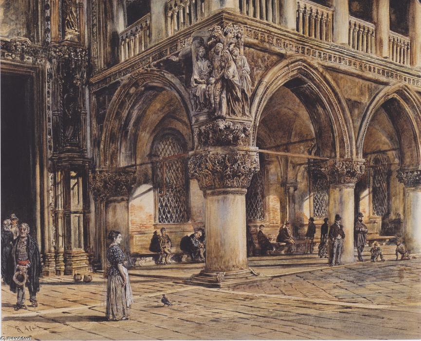 View Of The Ducal Palace In Venice — Rudolf Von Alt