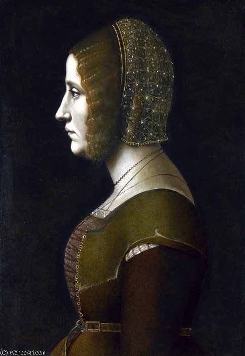 Profile Portrait Of A Lady — Giovanni Ambrogio De Predis