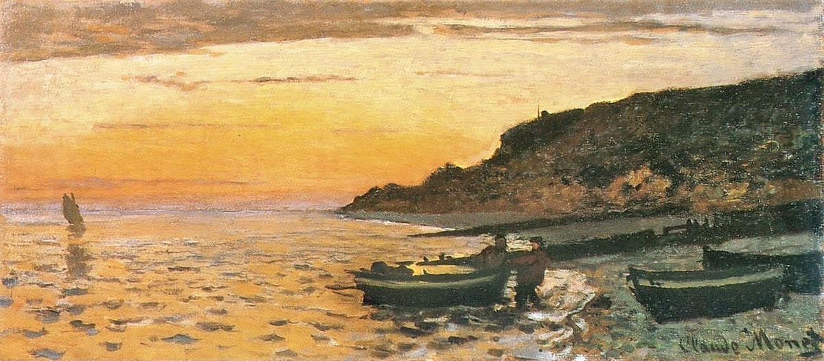 Seacoast At Saint-adresse, Sunset — Клод Моне