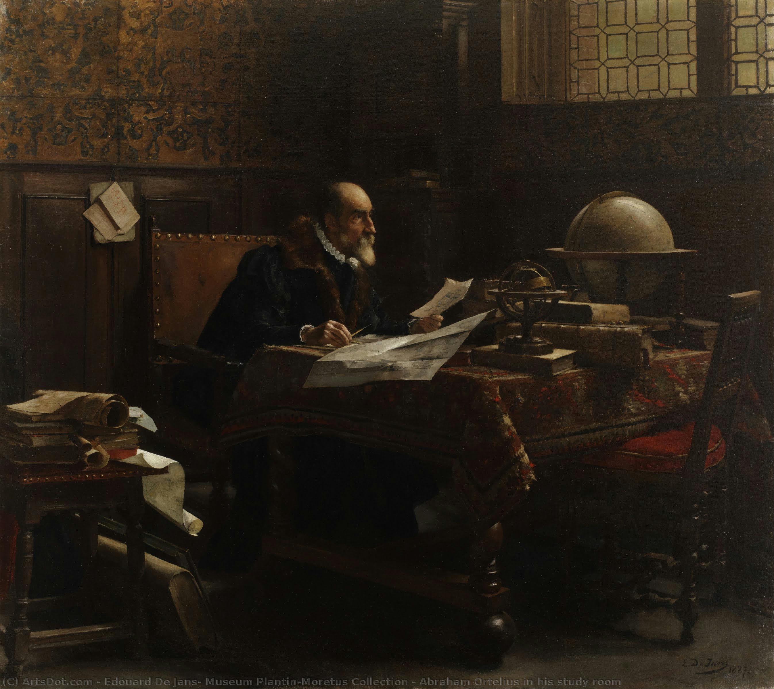 Abraham Ortelius In His Study Room — Edouard De Jans, Museum Plantin-moretus