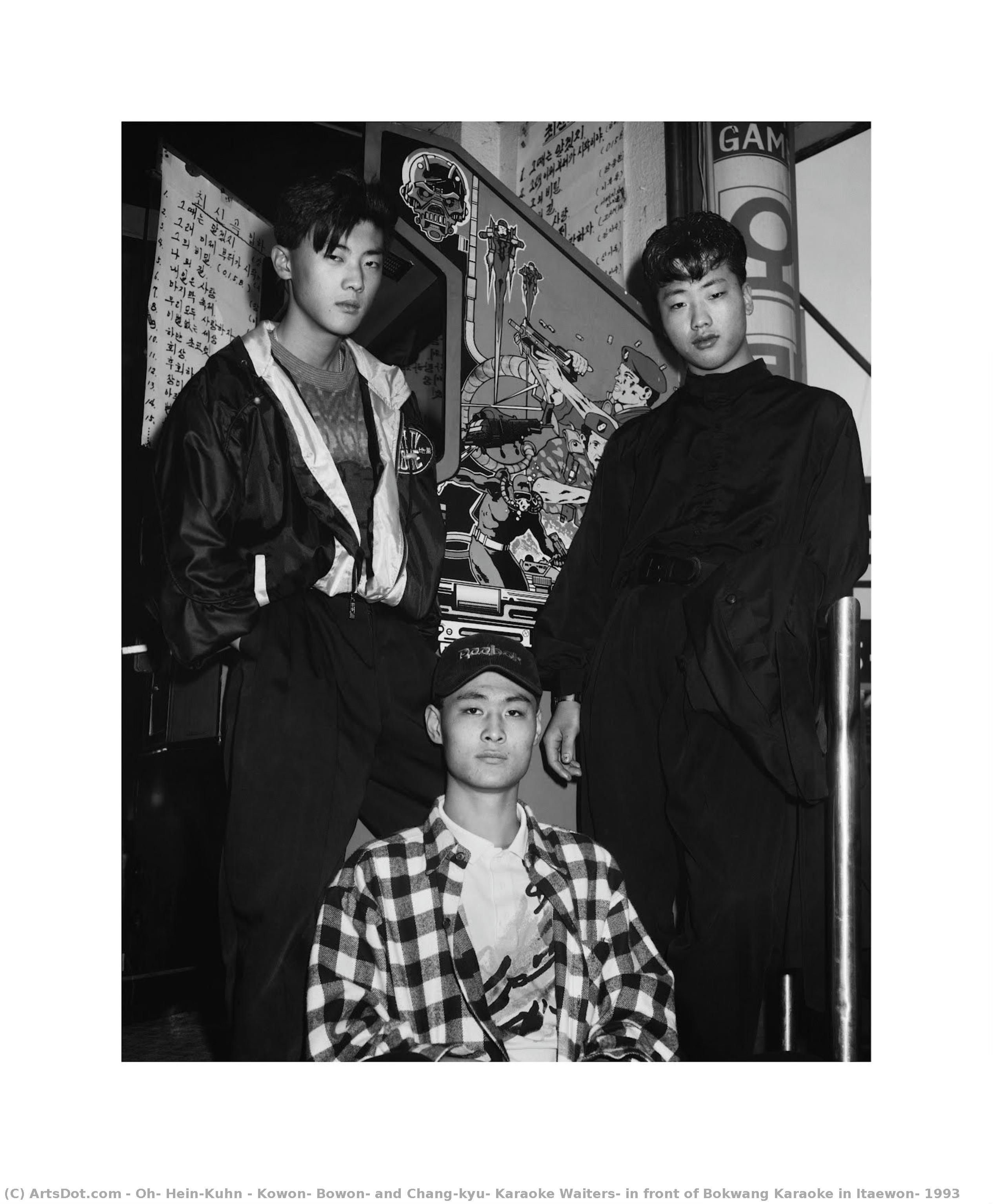 Kowon, Bowon, And Chang-kyu, Karaoke Waiters, In Front Of Bokwang Karaoke In Itaewon, 1993 — Oh, Hein-kuhn