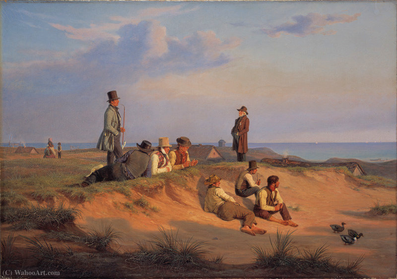 Men Of Skagen A Summer Evening In Fair Wheather — Martinus Christian Wesseltoft Rørbye