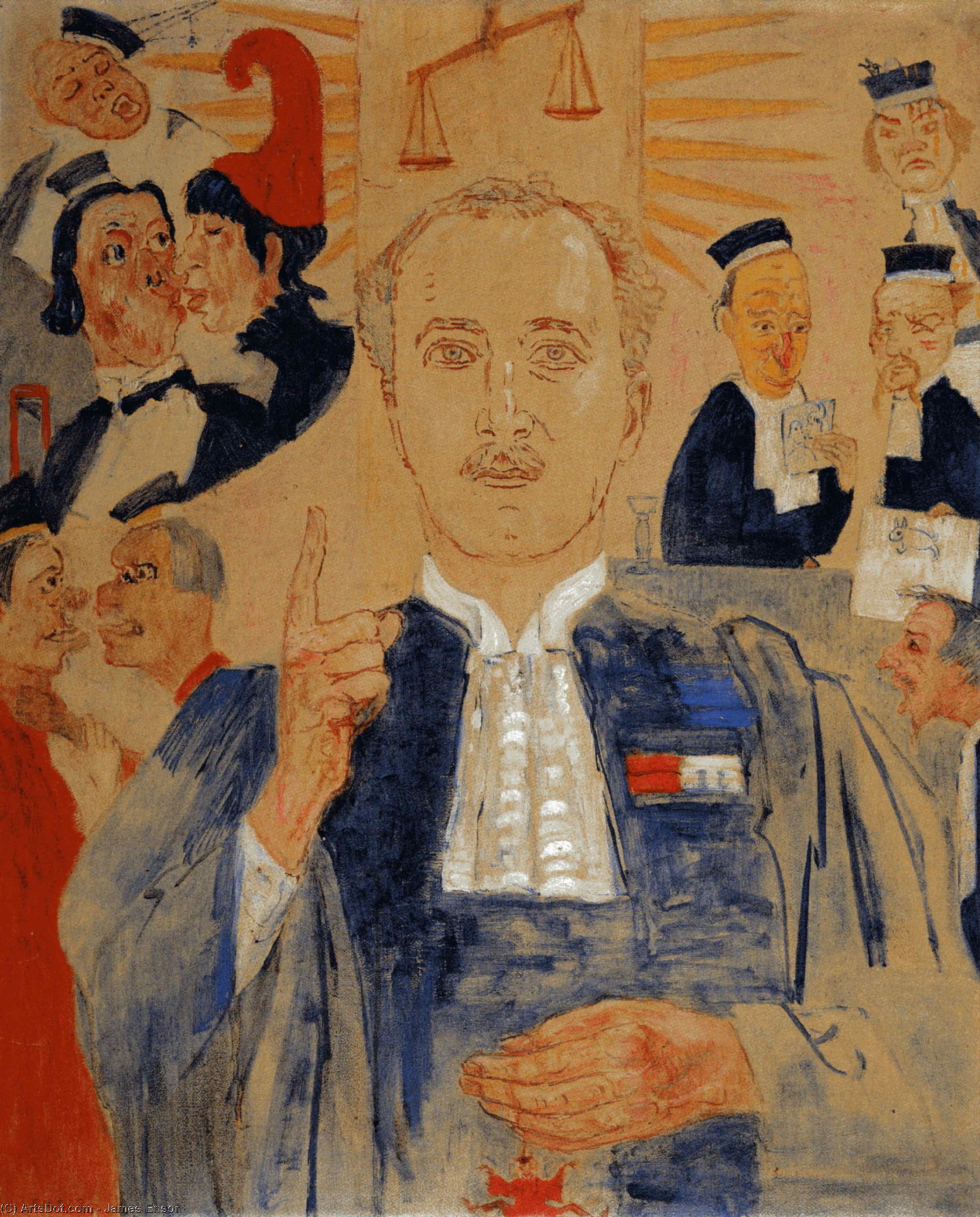 Portrait De Monsieur Albert Croquez — Јемас Енсор