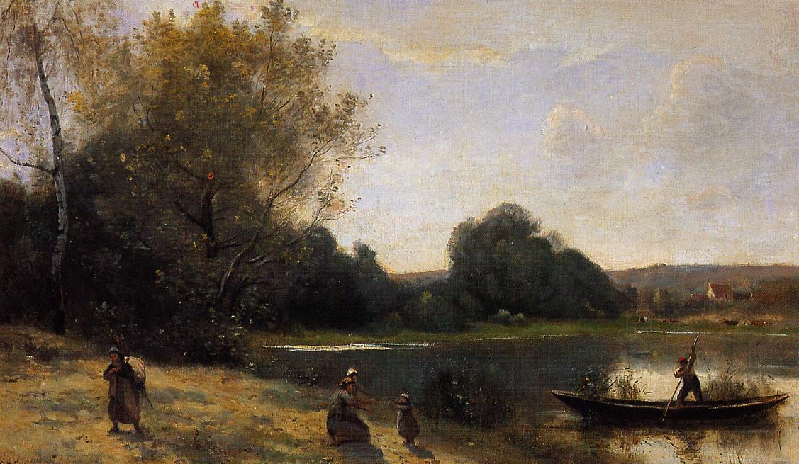 Ville D'avray - The Boat Leaving The Shore — Jean-baptiste-camille Corot