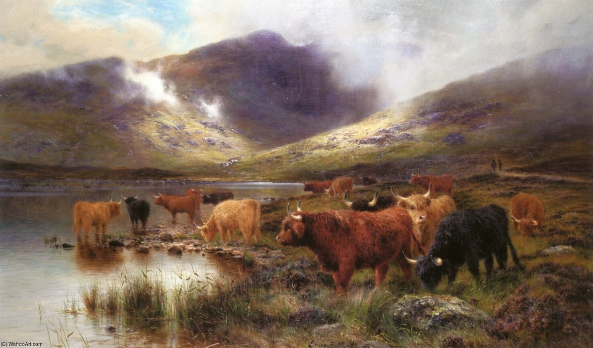 The Head Of The Loch, Showery Weather — Louis Bosworth Hurt
