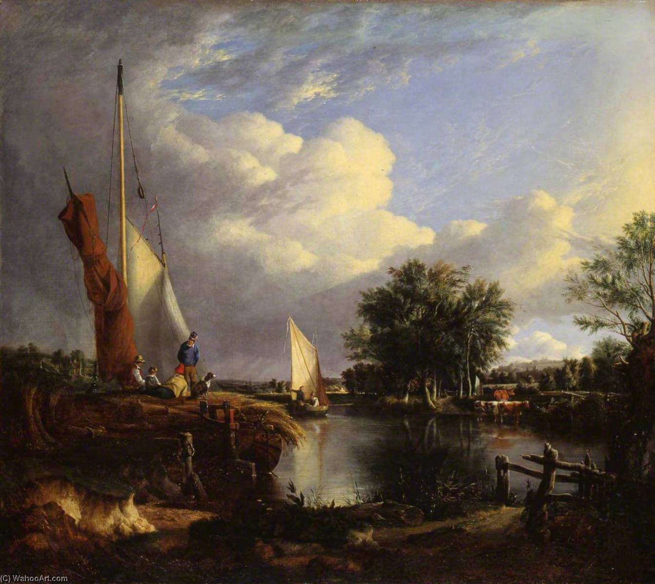 The River At Thorpe, Norfolk — Joseph Stannard
