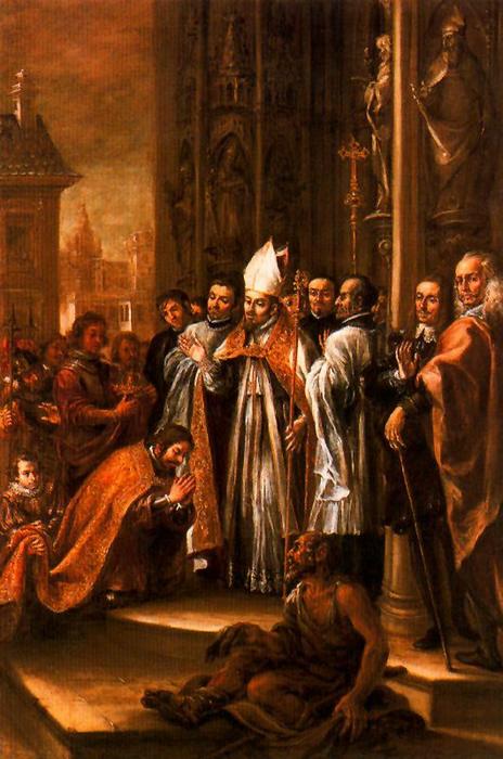 San Ambrosio Absolviendo Al Emperador Teodosio — Juan De Valdés Leal