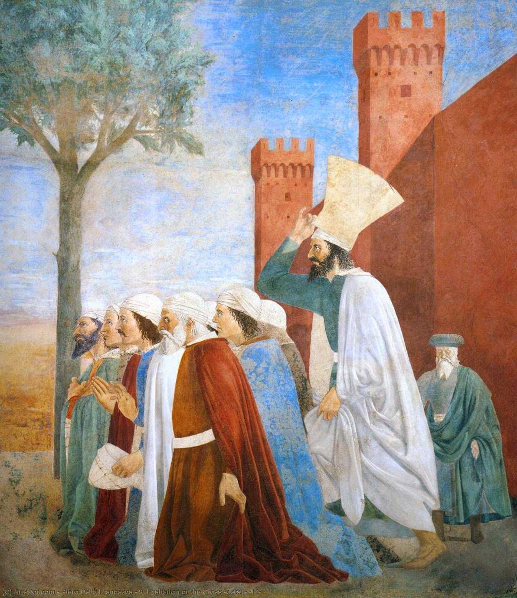 9. Erhebung Des Kreuzes (detail) — Piero Della Francesca