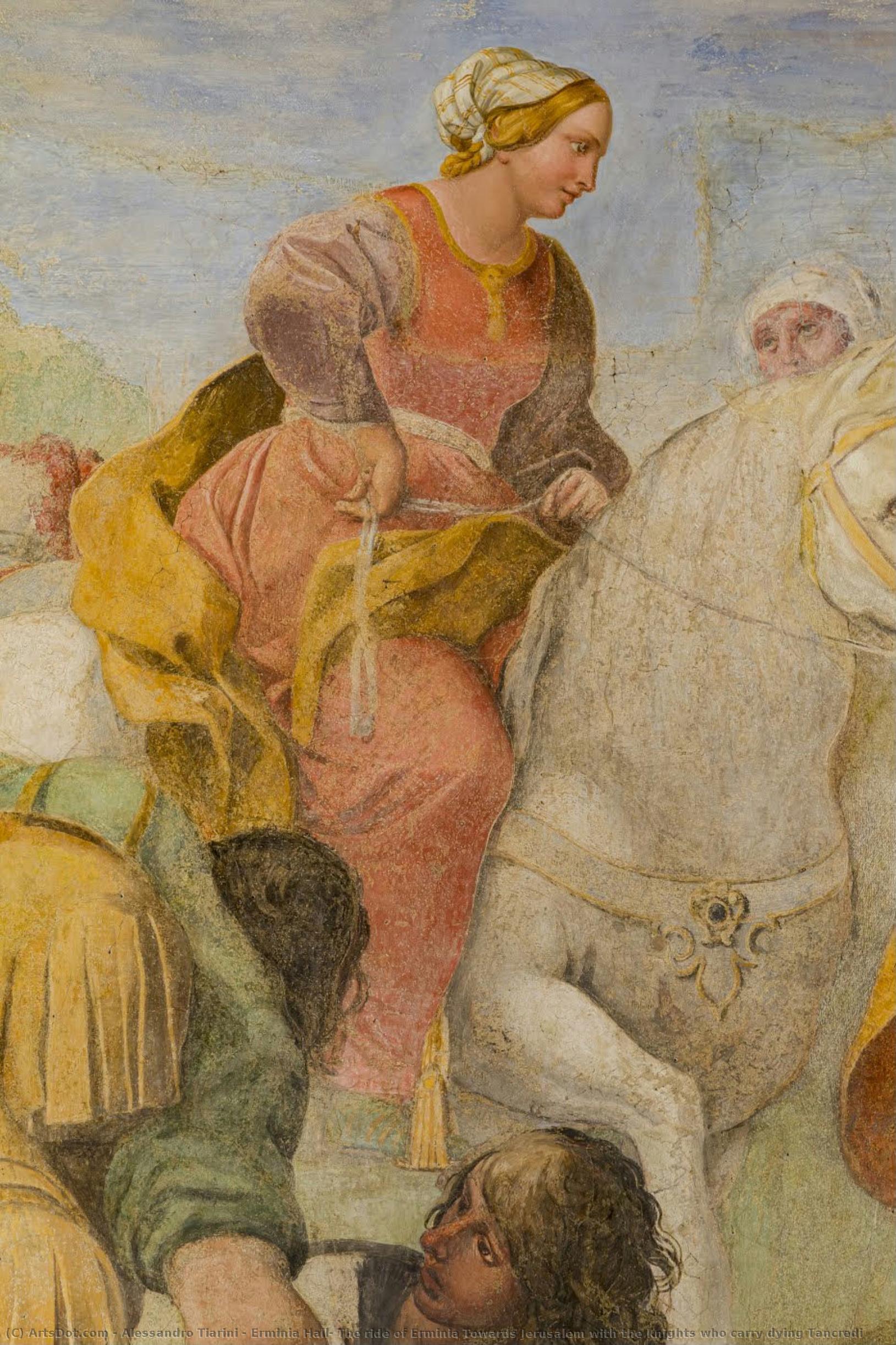 Erminia Hall: The Ride Of Erminia Towards Jerusalem With The Knights Who Carry Dying Tancredi — Alessandro Tiarini