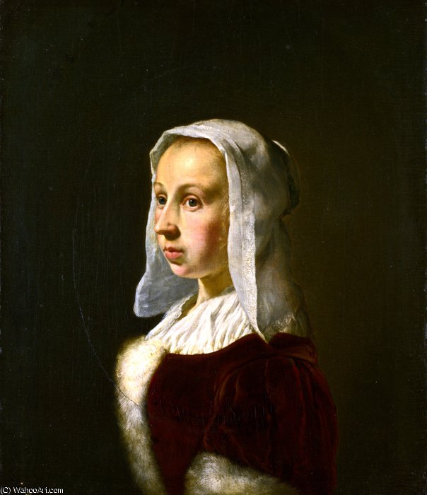 Portrait Of The Artist's Wife, Cunera Van Der Cock — Frans Van Mieris