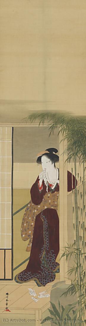 Woman Tearing A Love Letter — Katsukawa Shunshō