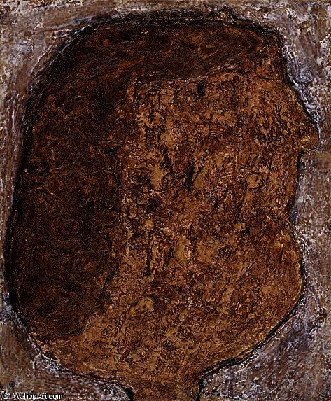 Fleshy Face With Chesnut Hair — Jean Philippe Arthur Dubuffet