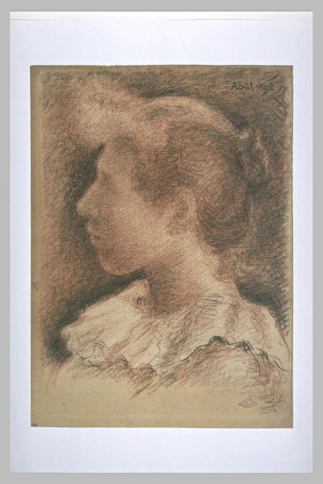 Head Of A Girl In Profile To The Left — Georges Lemmen