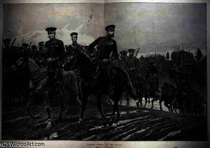 Russian Troops On The March — Richard Caton Woodville