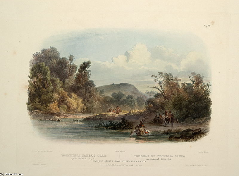 Washinga Saba's Grave On Blackbirds Hill — Karl Bodmer