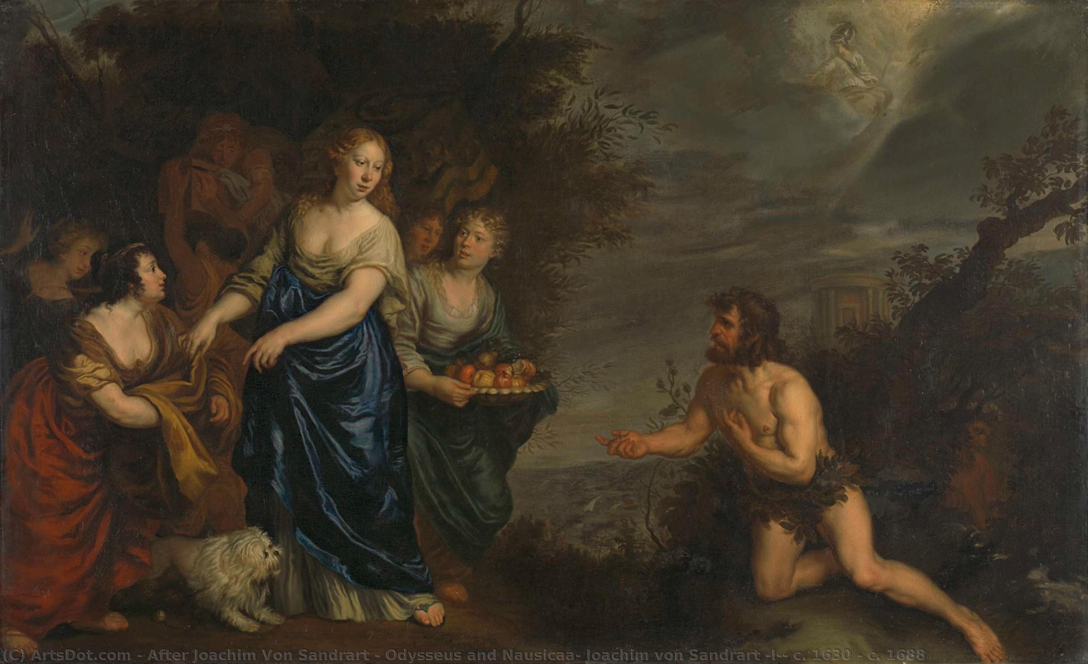 Odysseus And Nausicaa, Joachim Von Sandrart (i), C. 1630 - C. 1688 — After Joachim Von Sandrart