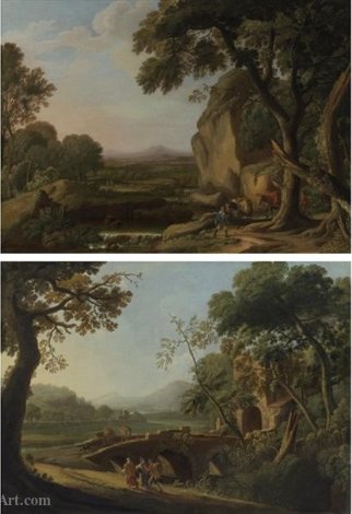 Landscapes With Travellers (2 Works) — Angeluccio