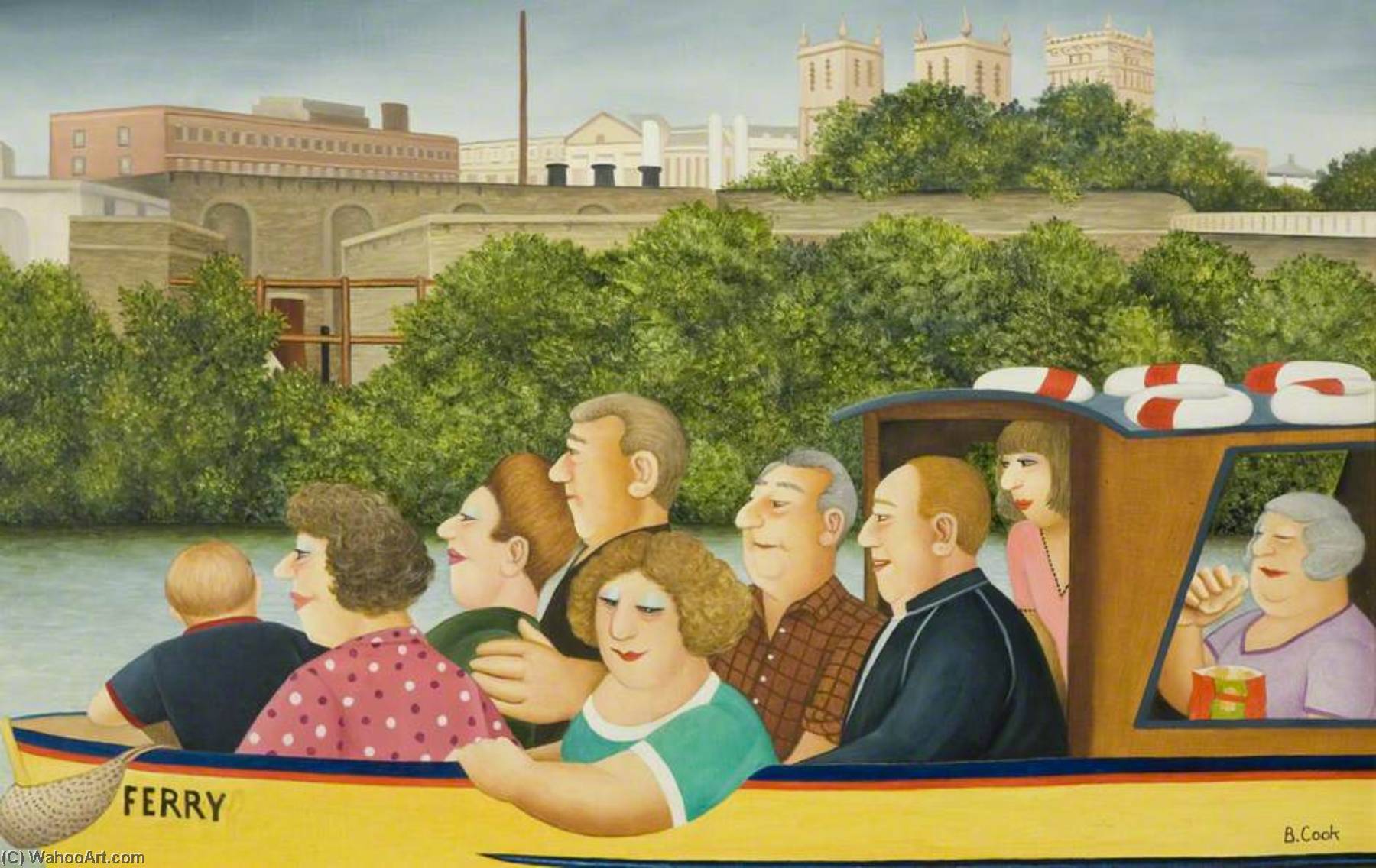The Ferry — Beryl Cook