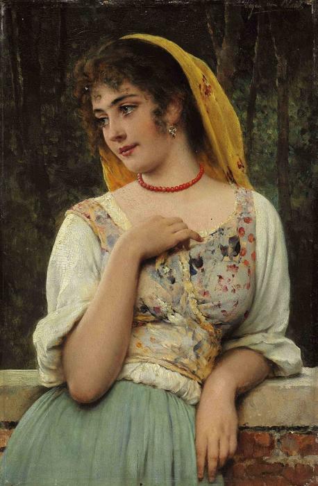 A Pensive Beauty — Eugen Von Blaas