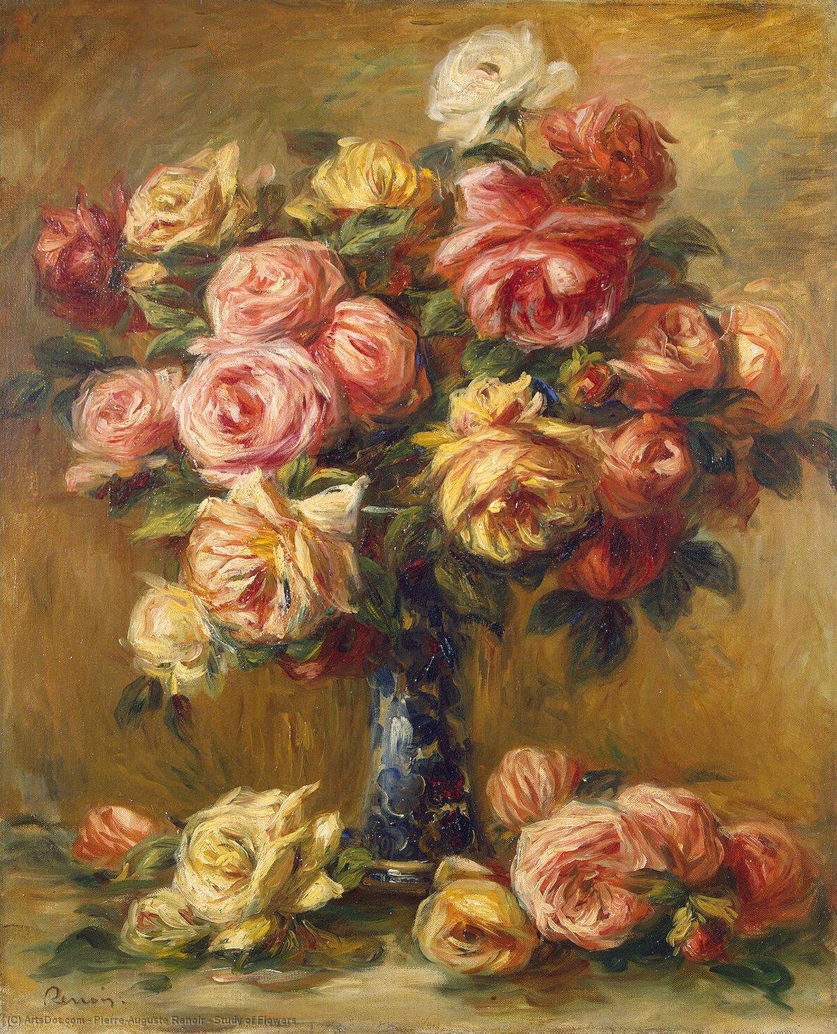 Study Of Flowers — ピエール＝オーギュスト・ルノワール