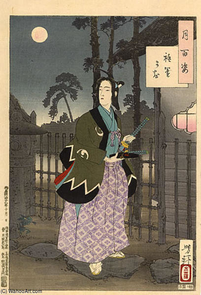 The Ronin Oishi Chikara At The Ichiriki Teahouse — Tsukioka Yoshitoshi