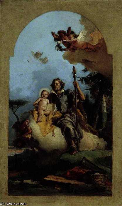 Saint Joseph With The Christ Child — Giambattista Tiepolo
