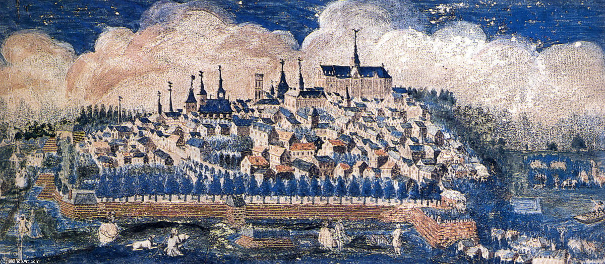 View Of The City Saint-quentin — Maurice Quentin De La Tour