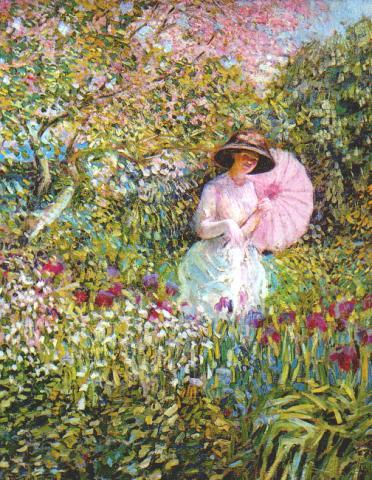 The Pink Parasol — Frederick Carl Frieseke