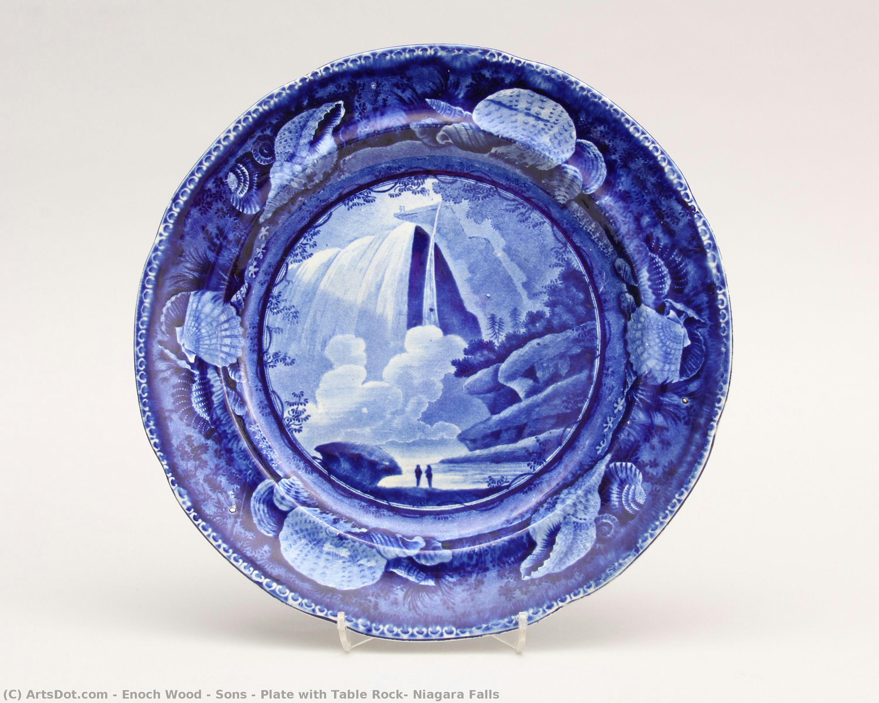 Plate With Table Rock, Niagara Falls — Enoch Wood & Sons