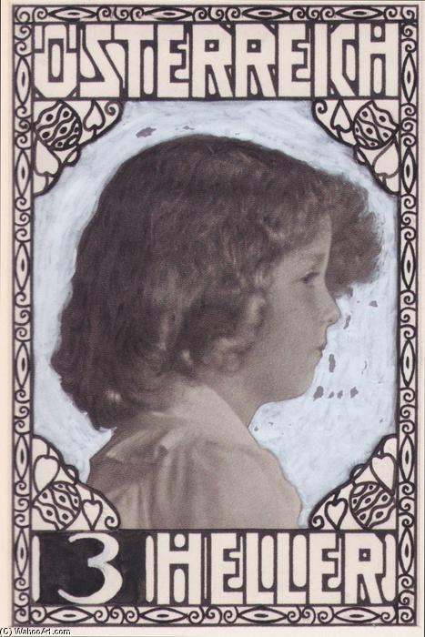 Stamp Design Crown Prince Otto (not Accepted) — Koloman Moser