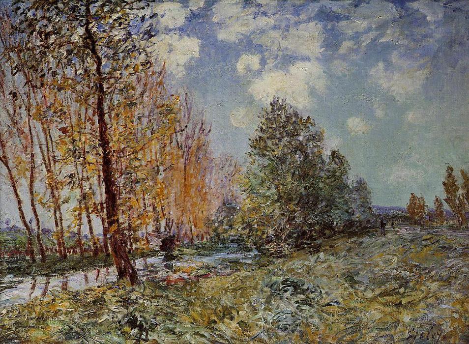 By The River — Alfred Sisley