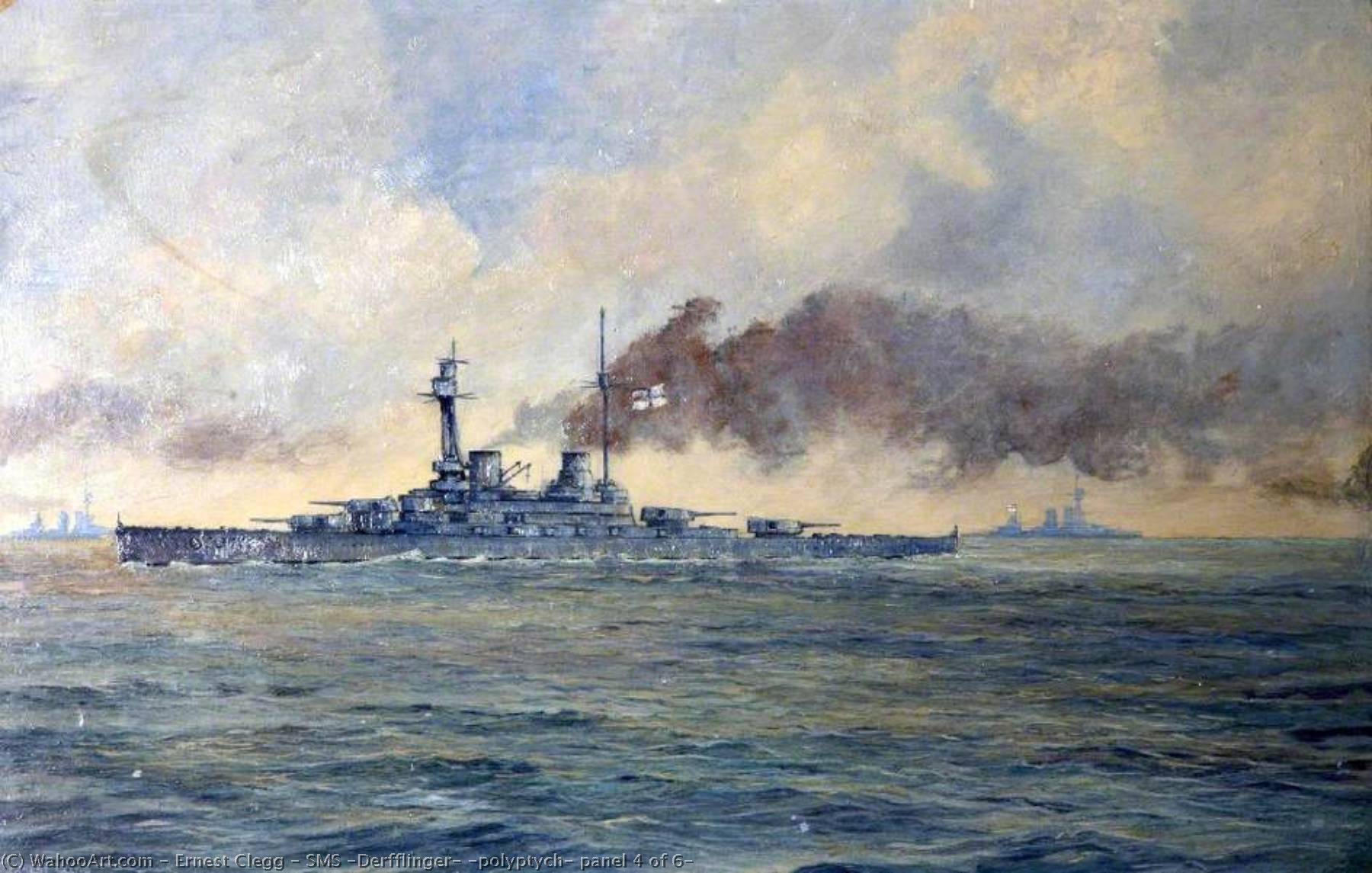 Sms 'derfflinger' (polyptych, Panel 4 Of 6) — Ernest Clegg