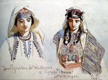 'una Signorina Di Monte Negro And Signora Petrana — Carl Haag