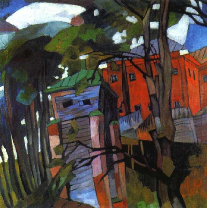 Landscape With A Red House — Aristarkh Vasilevich Lentulov